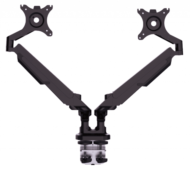 Desq 1722 Dubbele Monitorarm Met Gasveer Zwart