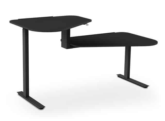 Aeris Active Office Desk Zwart Hoge Tafel Links