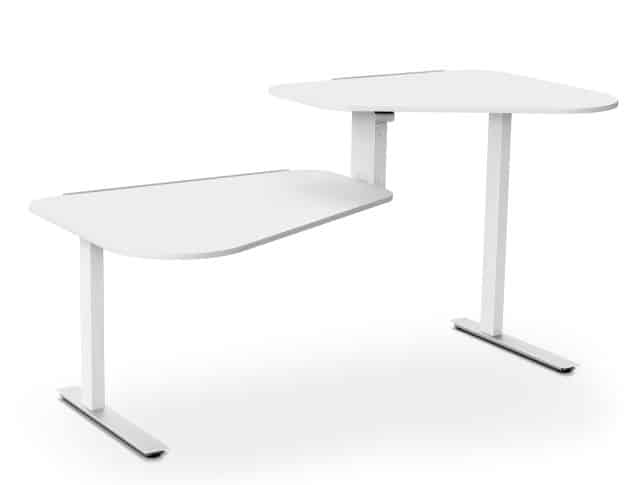 Aeris Active Office Desk Wit Hoge Tafel Rechts